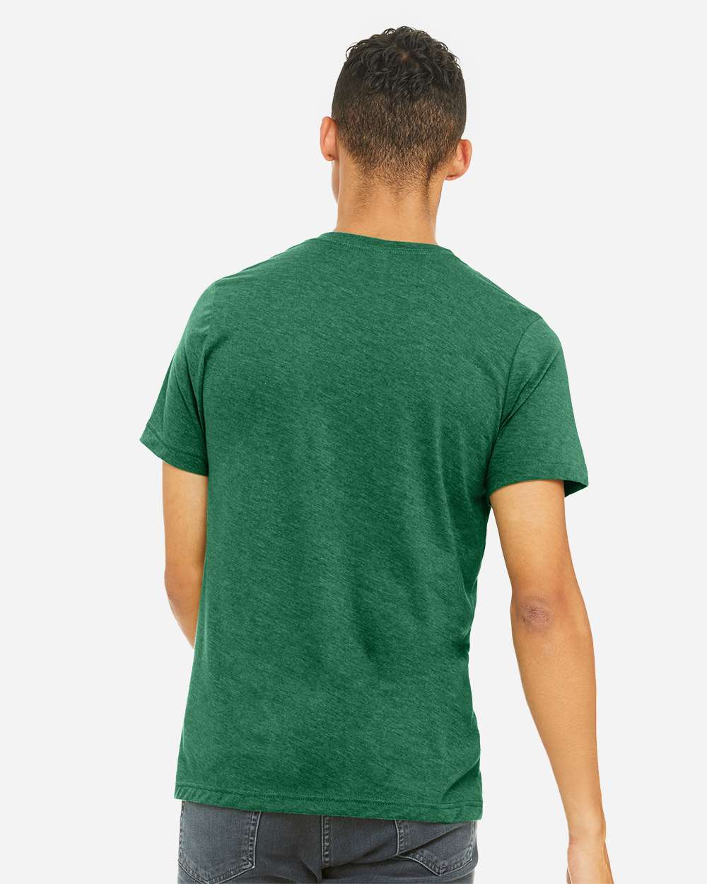 BELLA + CANVAS 3001CVC, T-Shirts - Premium, Heather Grass Green