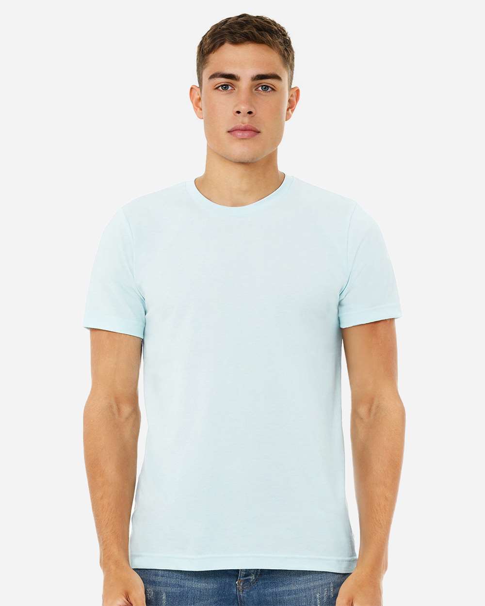 BELLA + CANVAS 3001CVC, T-Shirts - Premium, Heather Ice Blue