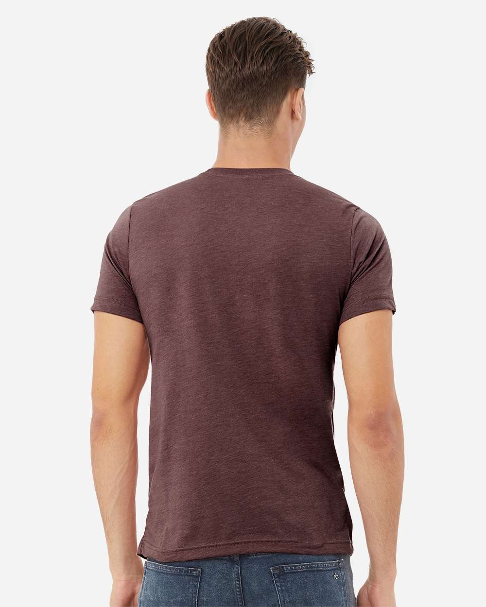 BELLA + CANVAS 3001CVC, T-Shirts - Premium, Heather Maroon