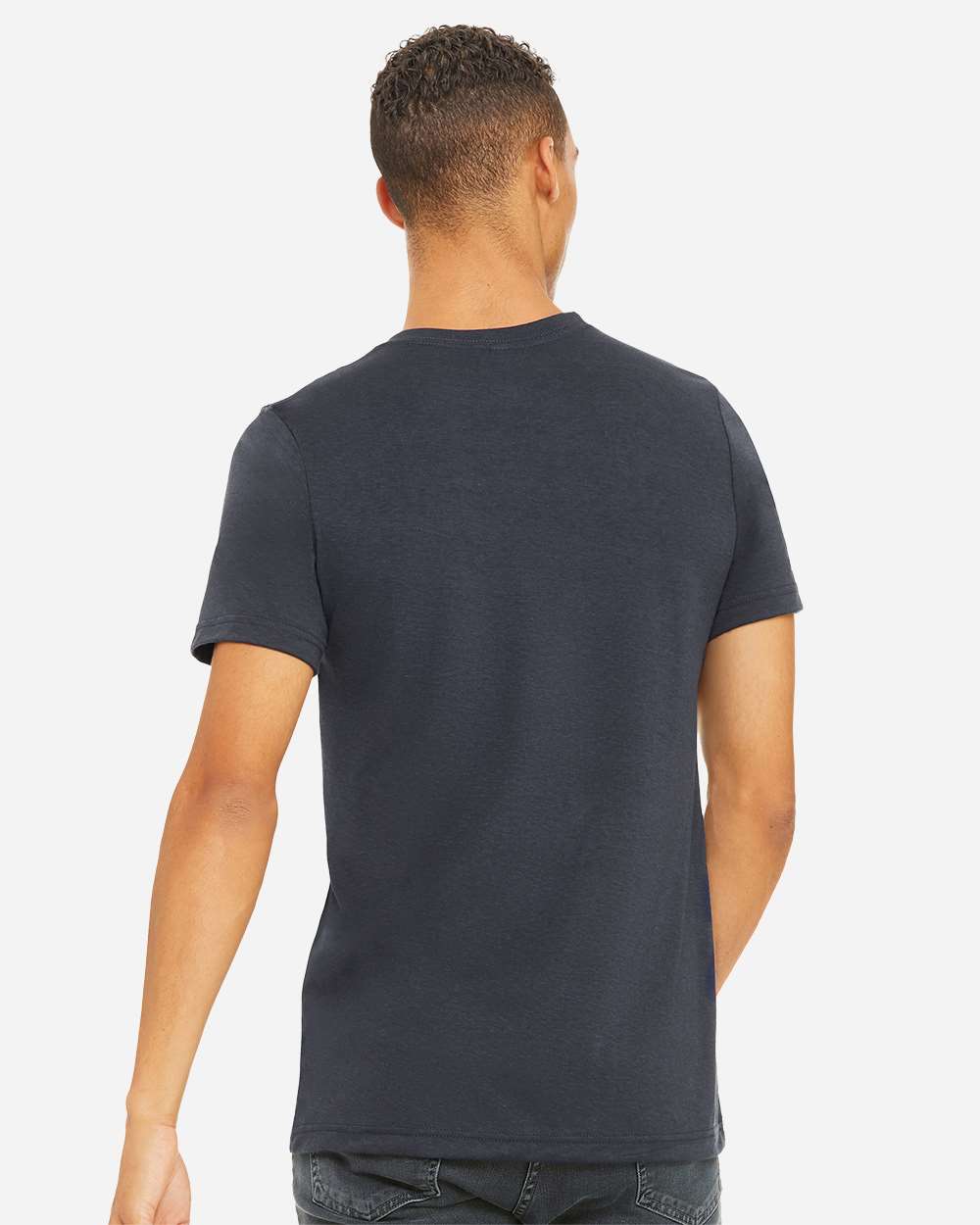 BELLA + CANVAS 3001CVC, T-Shirts - Premium, Heather Midnight Navy