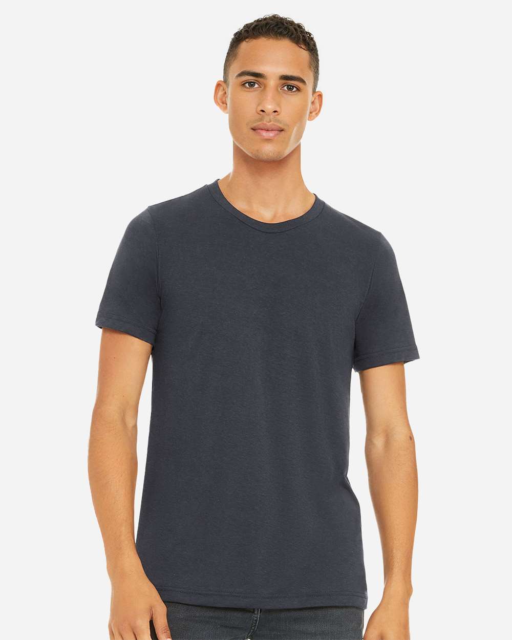 BELLA + CANVAS 3001CVC, T-Shirts - Premium, Heather Midnight Navy