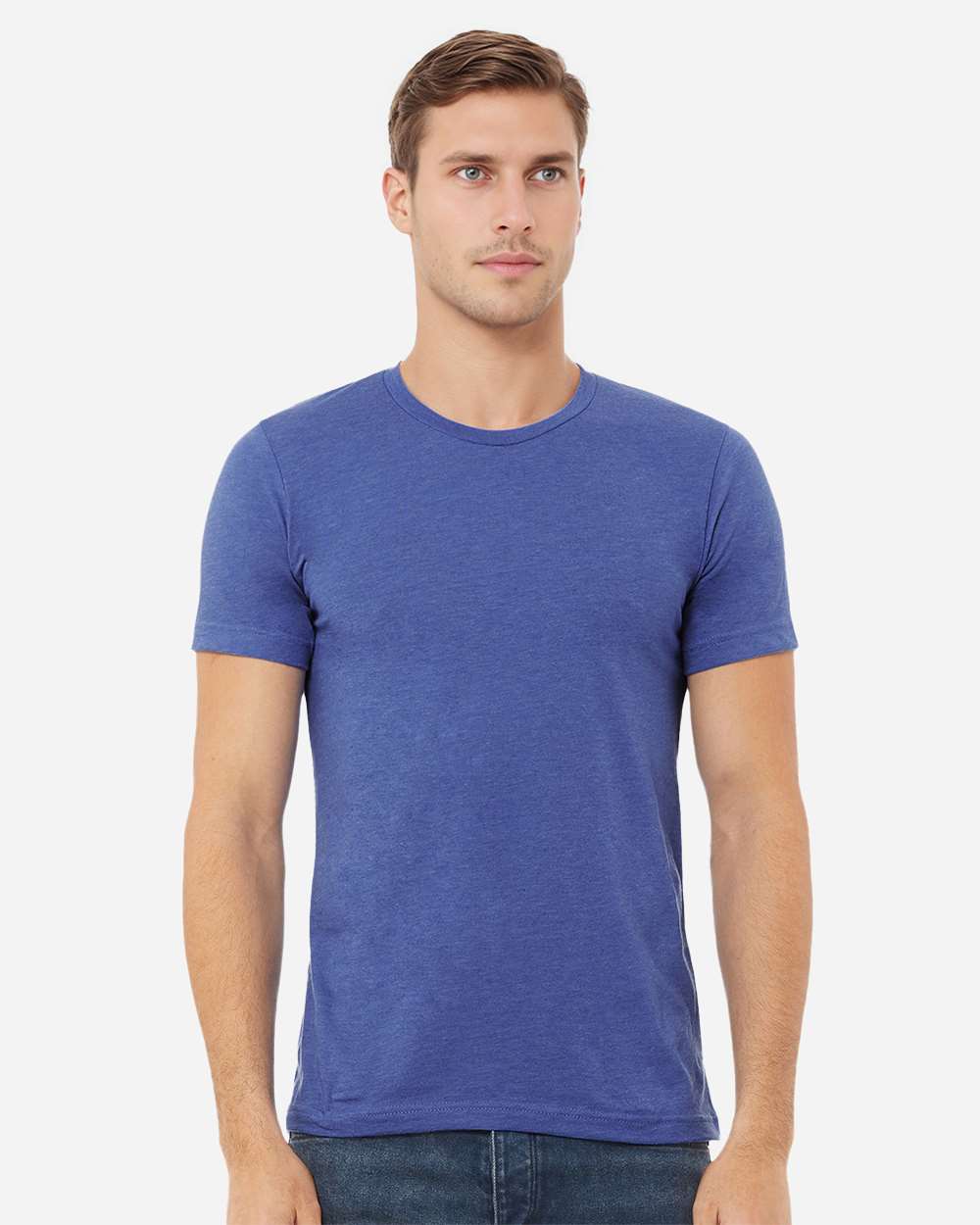 BELLA + CANVAS 3001CVC, T-Shirts - Premium, Heather True Royal