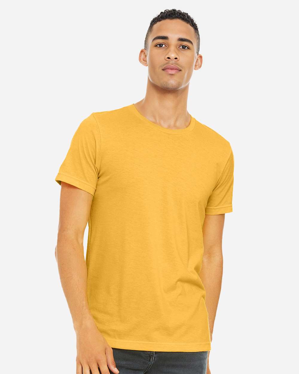 BELLA + CANVAS 3001CVC, T-Shirts - Premium, Heather Yellow Gold