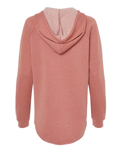 Independent Trading Co. PRM2500, Women’s Lightweight California Wave Wash Hooded Sweatshirt, Dusty Rose