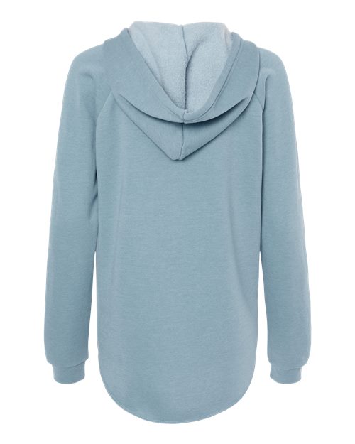 Independent Trading Co. PRM2500, Women’s Lightweight California Wave Wash Hooded Sweatshirt, Misty Blue