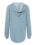 Independent Trading Co. PRM2500, Women’s Lightweight California Wave Wash Hooded Sweatshirt, Misty Blue