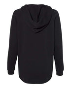 Independent Trading Co. PRM2500, Women’s Lightweight California Wave Wash Hooded Sweatshirt, Black