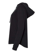Independent Trading Co. PRM2500, Women’s Lightweight California Wave Wash Hooded Sweatshirt, Black