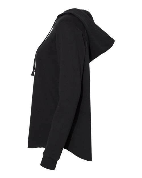 Independent Trading Co. PRM2500, Women’s Lightweight California Wave Wash Hooded Sweatshirt, Black