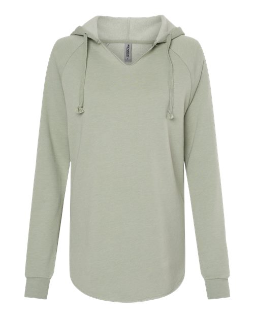 Independent Trading Co. PRM2500, Women’s Lightweight California Wave Wash Hooded Sweatshirt, Sage