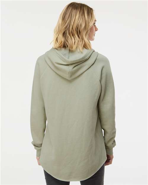 Independent Trading Co. PRM2500, Women’s Lightweight California Wave Wash Hooded Sweatshirt, Sage