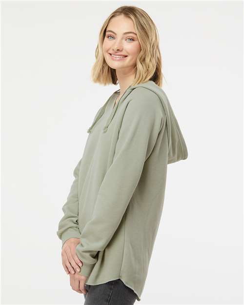Independent Trading Co. PRM2500, Women’s Lightweight California Wave Wash Hooded Sweatshirt, Sage