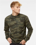 Independent Trading Co. SS3000, Unisex Midweight Crewneck Sweatshirt, Forest Camo