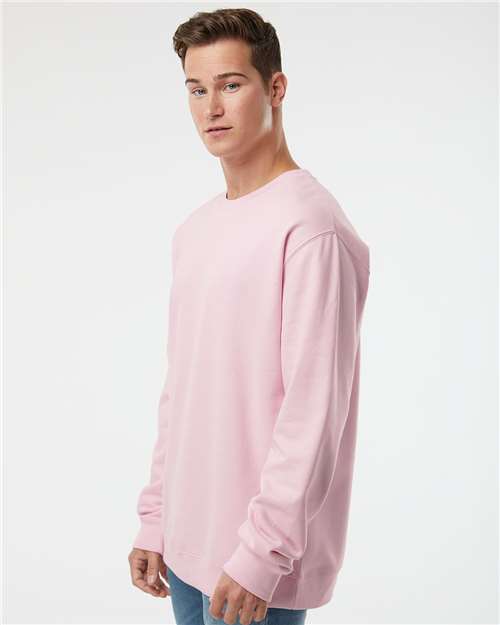 Independent Trading Co. SS3000, Unisex Midweight Crewneck Sweatshirt, Light Pink