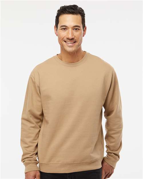 Independent Trading Co. SS3000, Unisex Midweight Crewneck Sweatshirt, Sandstone