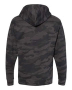 Independent Trading Co. SS4500, Unisex Midweight Hooded Sweatshirt, Black Camo