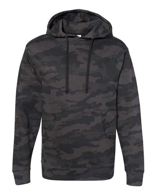 Independent Trading Co. SS4500, Unisex Midweight Hooded Sweatshirt, Black Camo