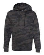 Independent Trading Co. SS4500, Unisex Midweight Hooded Sweatshirt, Black Camo