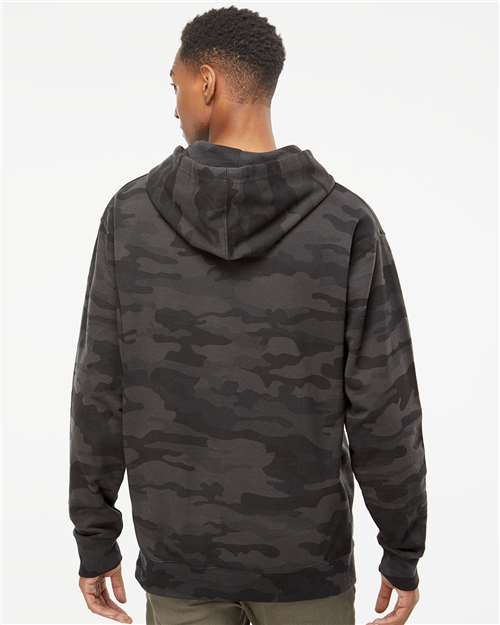 Independent Trading Co. SS4500, Unisex Midweight Hooded Sweatshirt, Black Camo