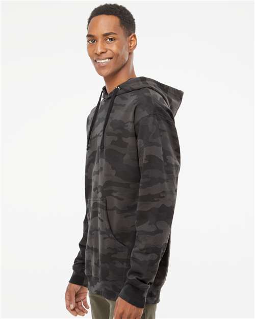 Independent Trading Co. SS4500, Unisex Midweight Hooded Sweatshirt, Black Camo