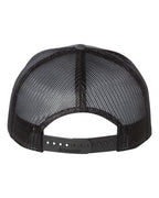 Richardson 168, Seven-panel Trucker Cap, Charcoal/ Black