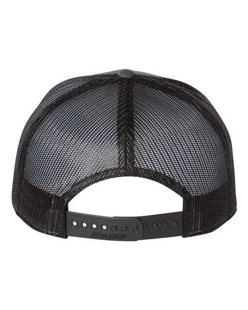 Richardson 168, Seven-panel Trucker Cap, Charcoal/ Black