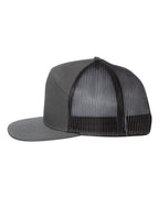 Richardson 168, Seven-panel Trucker Cap, Charcoal/ Black