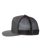 Richardson 168, Seven-panel Trucker Cap, Charcoal/ Black