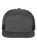 Richardson 168, Seven-panel Trucker Cap, Charcoal/ Black