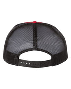 Richardson 168, Seven-panel Trucker Cap, Red/ Black