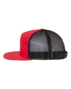 Richardson 168, Seven-panel Trucker Cap, Red/ Black