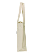 Q-Tees Q1300, 19l Zippered Tote, Natural/ Natural