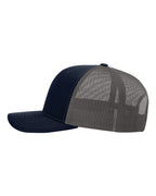 Richardson 112, Snapback Trucker Cap, Navy/ Charcoal