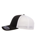 Flexfit 110M, 8128 110 Mesh-back Cap, Black/ White