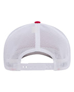 Flexfit 110M, 8128 110 Mesh-back Cap, Red/ White