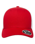 Flexfit 110M, 8128 110 Mesh-back Cap, Red/ White