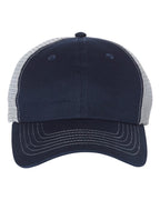 Valucap 2002, Contrast-stitch Mesh-back Cap, Navy/ Grey