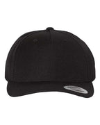 YP Classics 5789M, Premium Five-panel Curved Bill Snapback Cap, Black