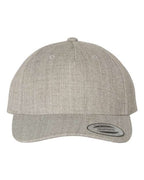 YP Classics 5789M, Premium Five-panel Curved Bill Snapback Cap, Heather Grey