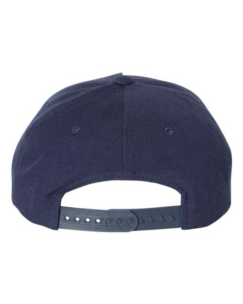 YP Classics 5789M, Premium Five-panel Curved Bill Snapback Cap, Navy