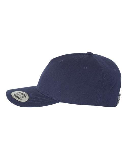 YP Classics 5789M, Premium Five-panel Curved Bill Snapback Cap, Navy