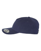 YP Classics 5789M, Premium Five-panel Curved Bill Snapback Cap, Navy