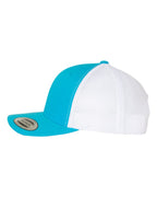 YP Classics 6606, Retro Trucker Cap, Turquoise/ White