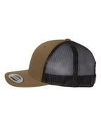 YP Classics 6606, Retro Trucker Cap, Coyote Brown/ Black