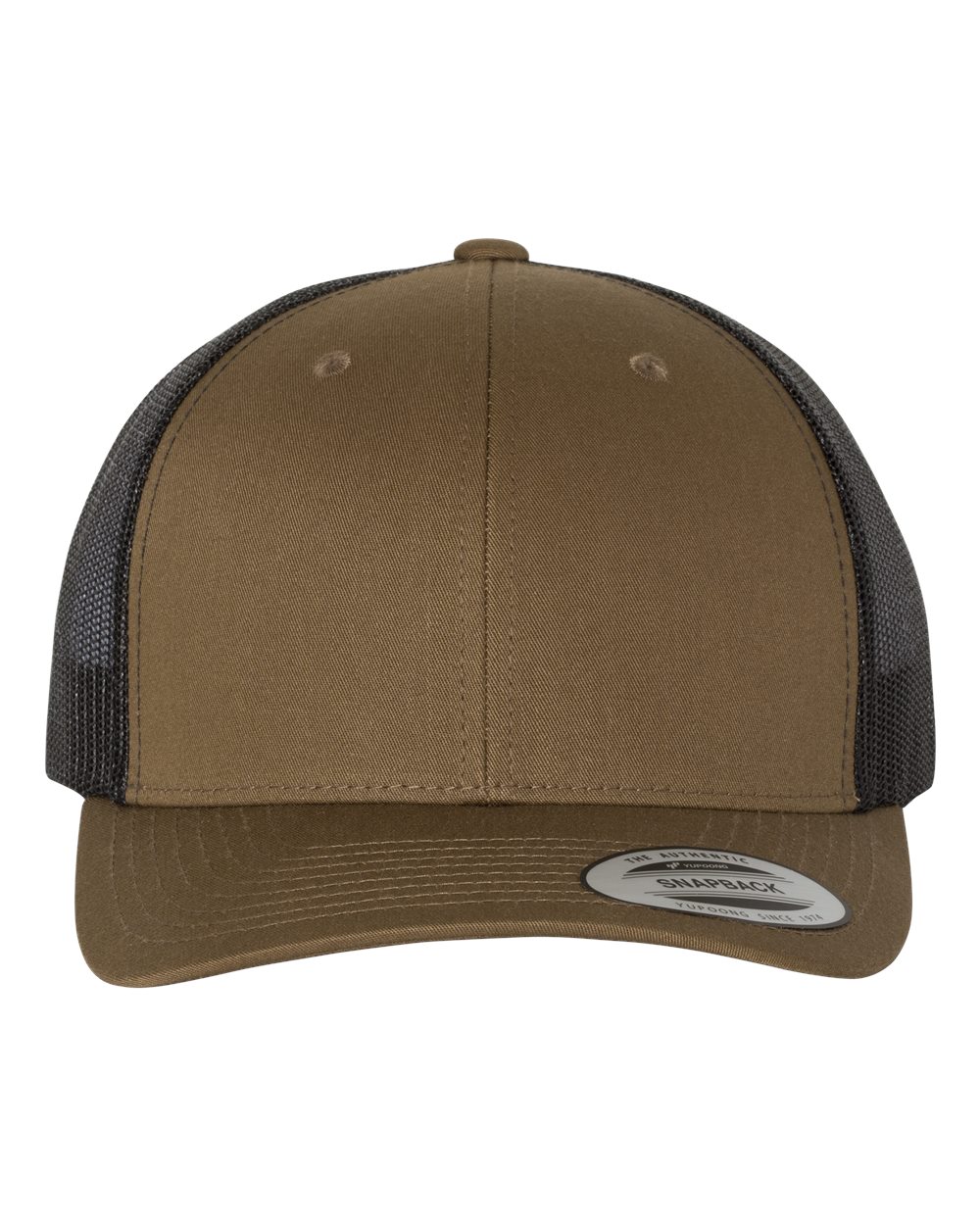 YP Classics 6606, Retro Trucker Cap, Coyote Brown/ Black