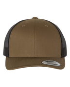 YP Classics 6606, Retro Trucker Cap, Coyote Brown/ Black