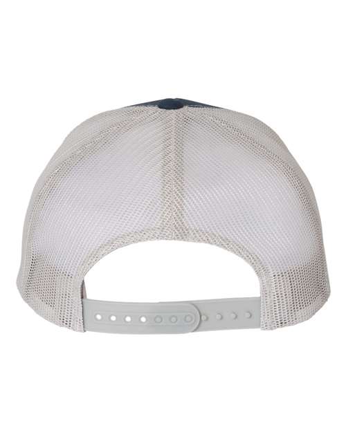 YP Classics 6606, Retro Trucker Cap, Navy/ Silver