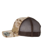 YP Classics 6606, Retro Trucker Cap, Multicam Arid/ Brown