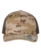 YP Classics 6606, Retro Trucker Cap, Multicam Arid/ Brown