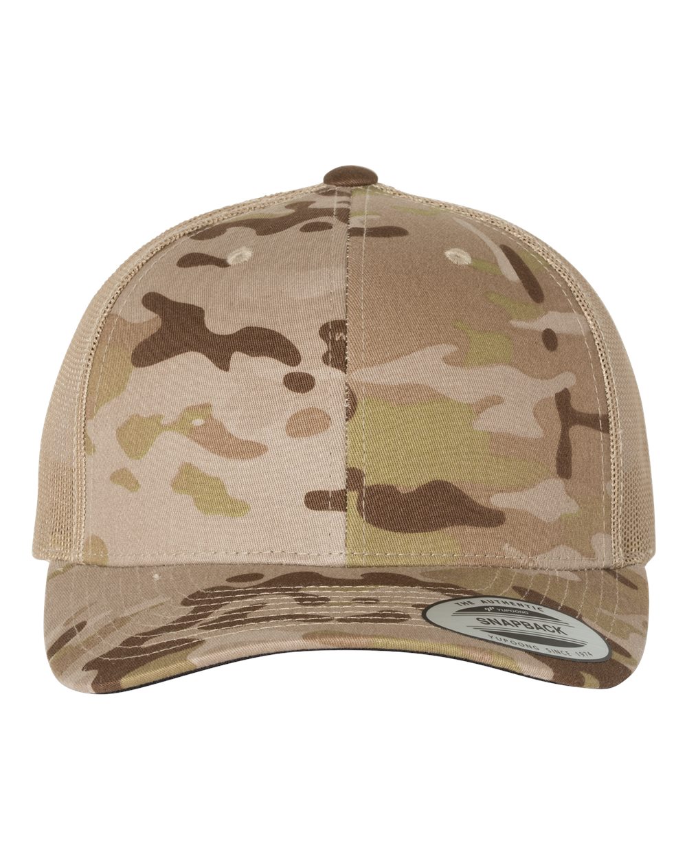 YP Classics 6606, Retro Trucker Cap, Multicam Arid/ Tan